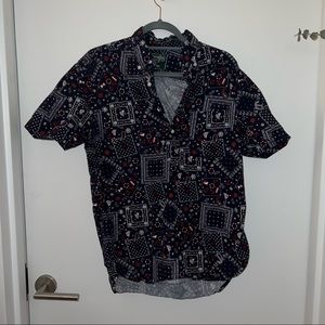 Gitman brothers vintage mens short sleeved nautical theme popover shirt ⛵️